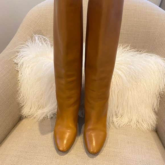 Chloe Knee High Brown Boots - Picture 3 of 10